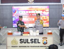 Polda Sulsel Musnahkan Barang Bukti Narkotika Jenis Kokain Bruto 25 Kg Hasil Temuan di Kepulauan Selayar